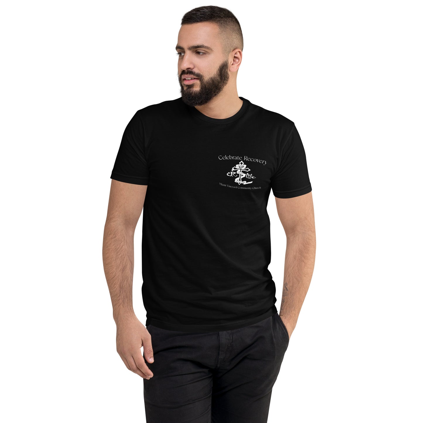 CR White Logo NEXT LEVEL Short Sleeve T-shirt