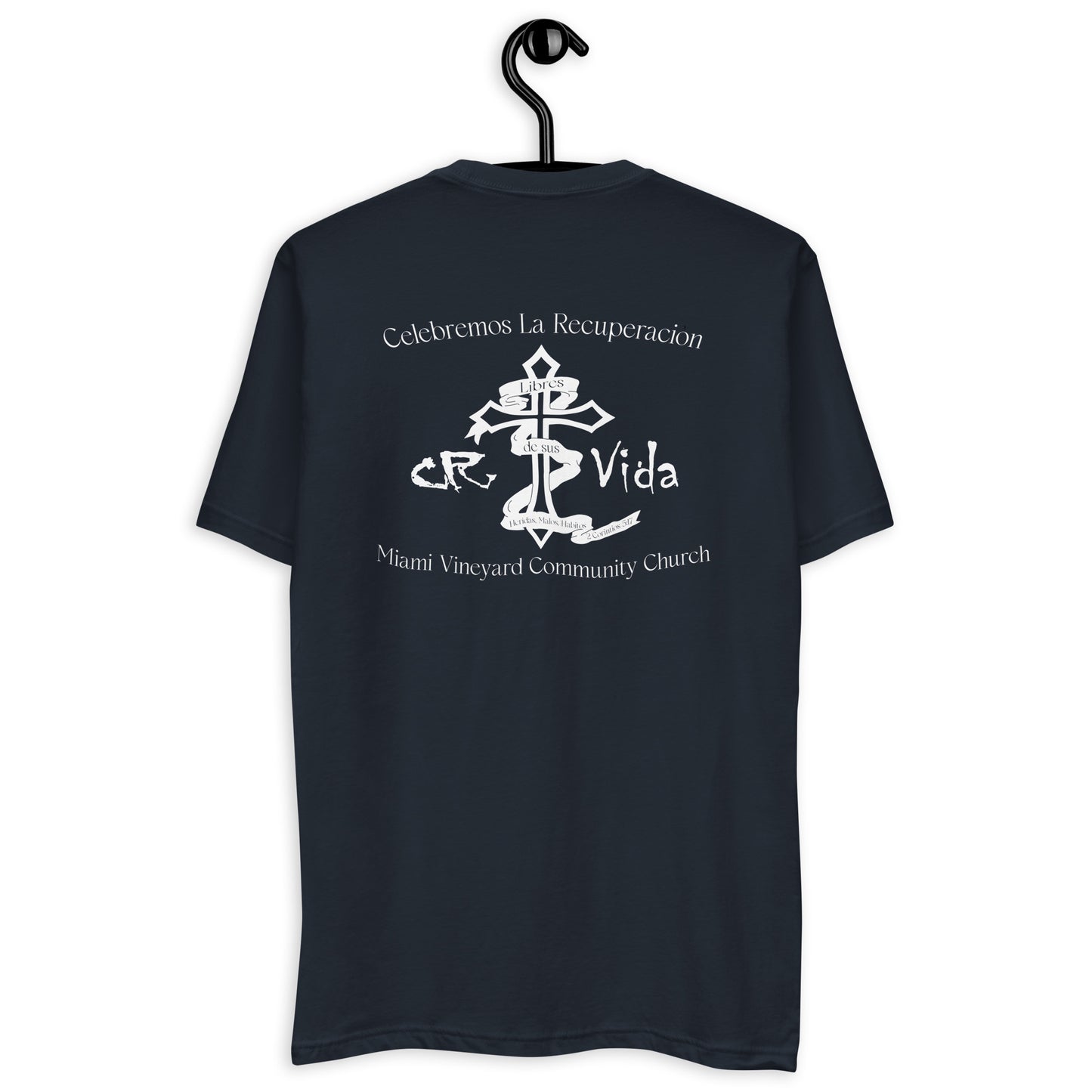 NEXT LEVEL CR Vida letras Blanca Camiseta de manga corta
