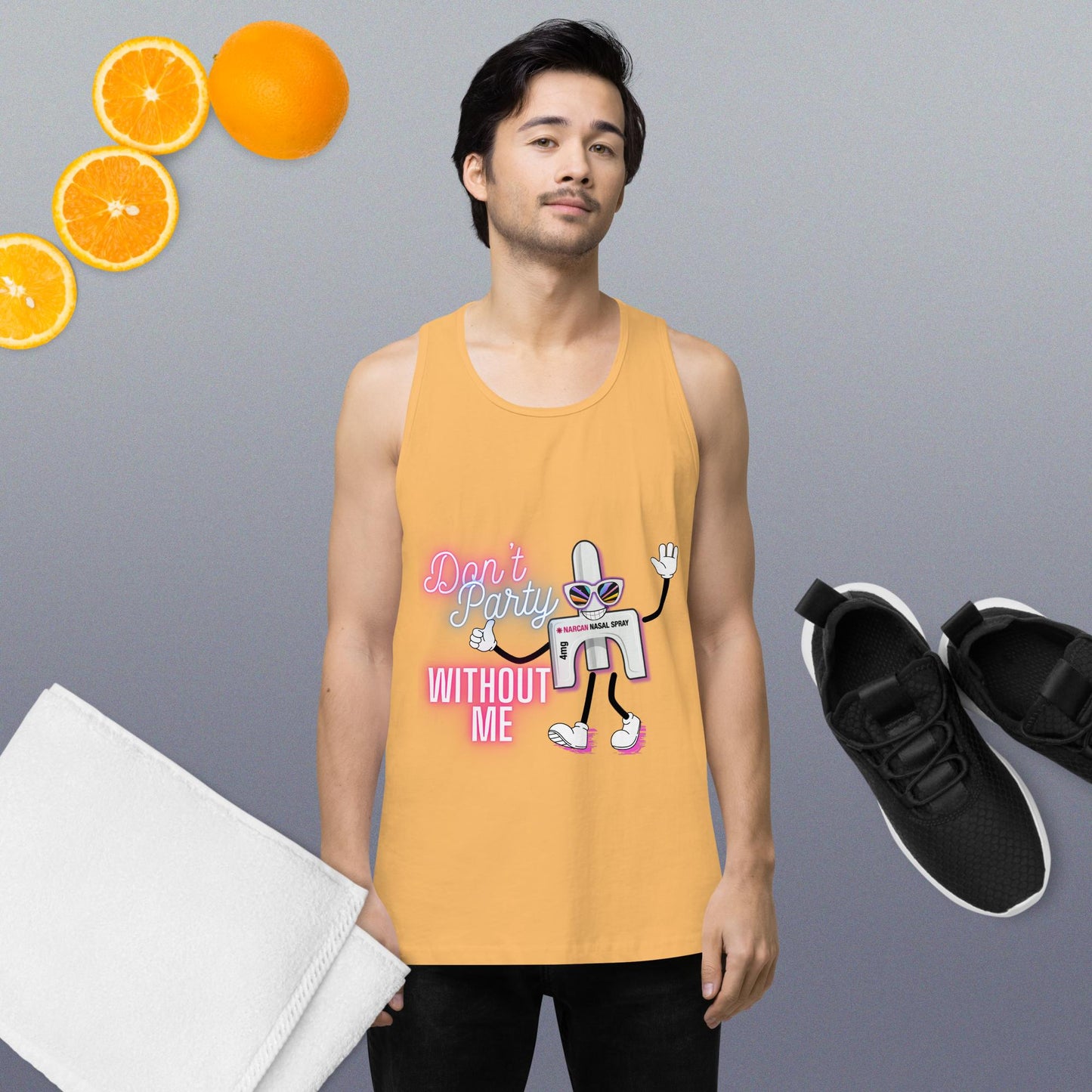 Don't Party Without Me Men’s premium tank top