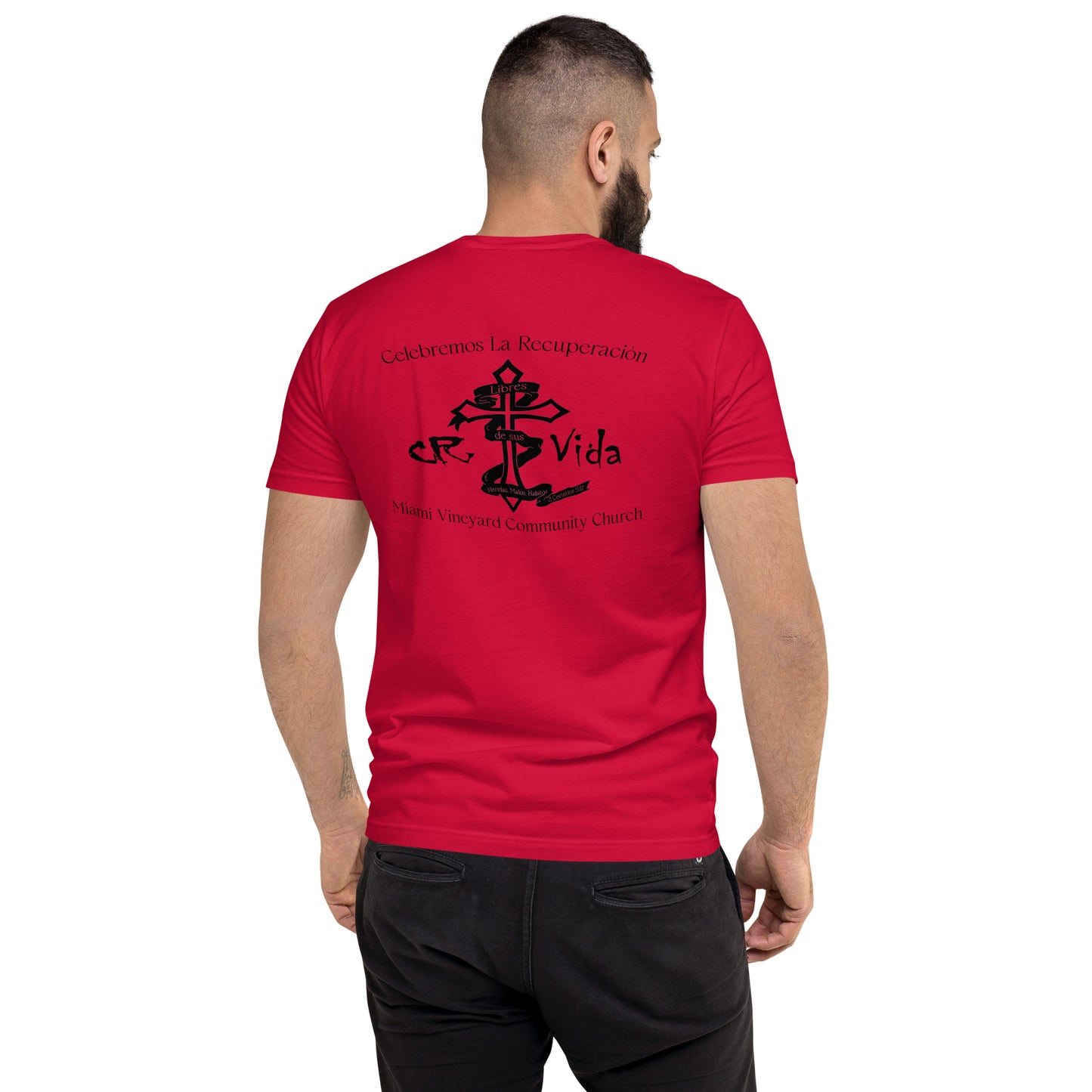 Celebramos CR Vida Black Logo NEXT LEVEL Short Sleeve T-shirt